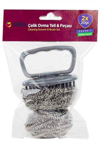 omilife Steel Scrubbing Wire 2X20G Practical Scrubbing Brush Durable Kitchen Cleaning Wire Oil Dirt Rust Cleaner