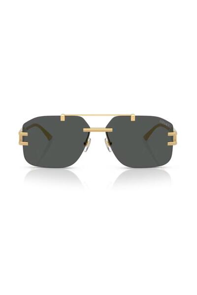 Versace Ve 2275 100287 60 Men's Geometric Gold Metal Sunglasses