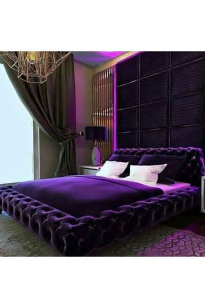 Niva Baza Chester Set Baza Başlık Sandıksız Renk Mor (yatak Hariç)