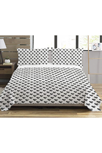 Evmila Heart Patterned, Printed Double Printed Pique (200X220 cm)