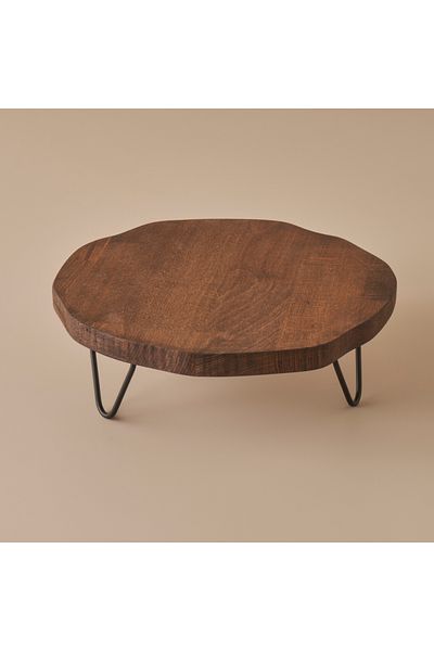 Bella Maison Geo Metal Pedestal Presentation Stand Natural (24,5X6,3 cm)