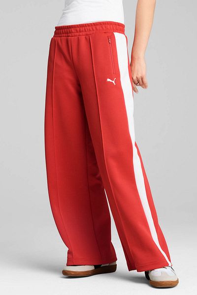 Puma T7 Low Rise Relaxed Track Red Women's Sweatpants