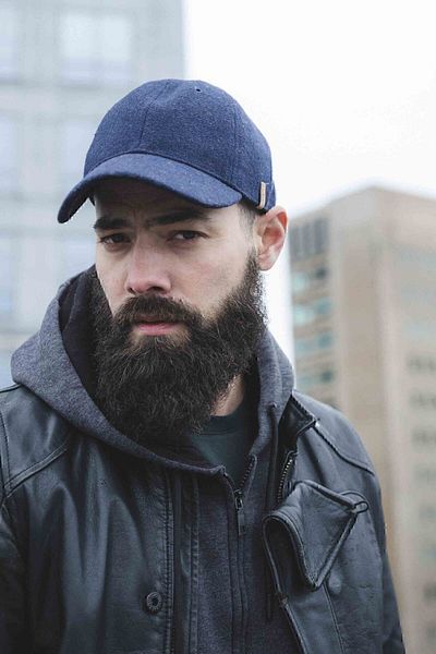 Nordbron Men's Navy Blue Goney Wool Lined Adjustable Velcro Cap Hat Leather Label Detailed Cap