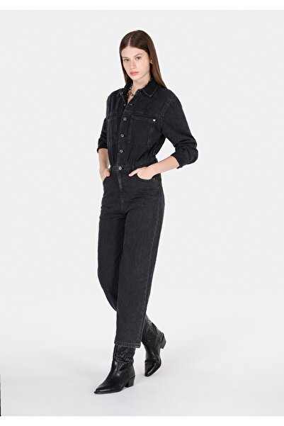 Colin's بنطال جينز نسائي أسود بقصة عادية