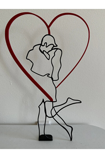 Melodyone Öpüşen Sevgililer Biblo Masa Süsü – Romantik Sevgililer Günü Hediyesi