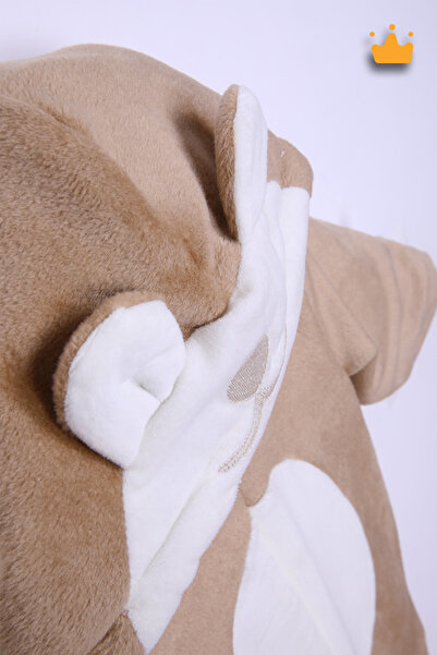 Babydola Cute Bear Hat Plush Baby Boys Girls Jumpsuit Coffee 15316