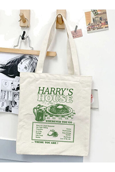 Cemira Harry House Pinterest Bez Çanta Tote Bag, Pinterest Çanta