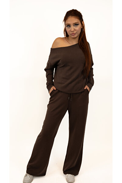 BUSEM Soft Textured, Modal Fabric, Low Shoulder Sweatshirt