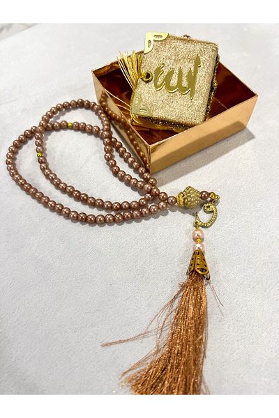 AYHANHOME Set de mărgele de rugăciune pentru mini Coran și perle Gift Dowry
