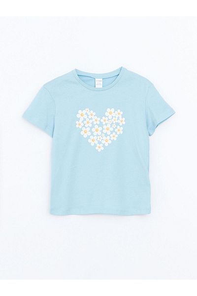 LC Waikiki Lcw Kids Crew Neck Printed Girls' T-Shirt 2-Piece