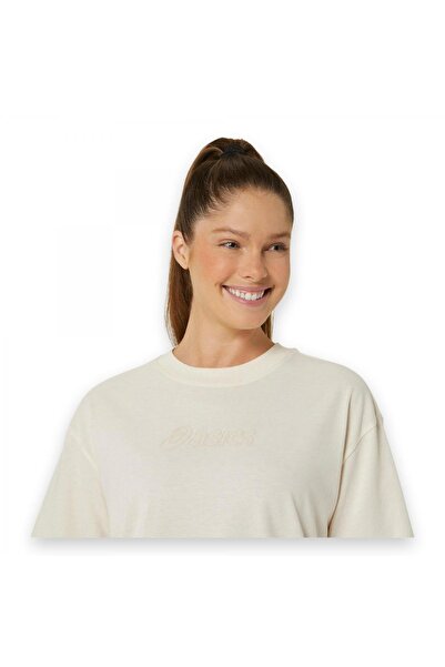 Asics 2032C843 Asics Logo Tee Cream Women's T-Shirt