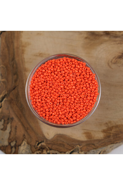 Prestij Boncuk Πορτοκαλί ABC χάντρες άμμου - 2 mm, 500 γραμμάρια, 12/0 K50