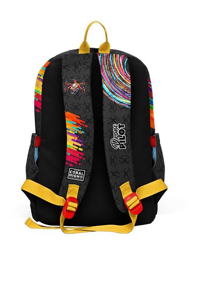 Coral High Rucsac de școală cu patru compartimente cu model pentru pilot de dronă neagră pentru copii 23780