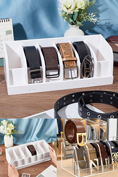 omilife 10 Compartimente Curea Albă Sosete Bijuterii Machiaj Organizator Interior Dulap Curea Organizator Organizator