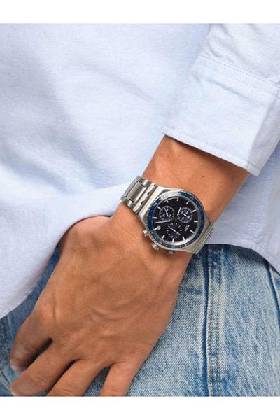 Swatch Cobalt Lagoon Yvs496g Men's Wristwatch