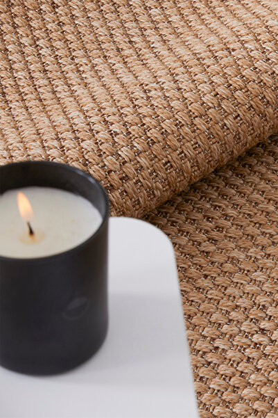 Alpina Home Stella Jut Hasır Model Tek Renk Dokuma Yıkanabilir Katlanabilir Toz Vermez Kilim