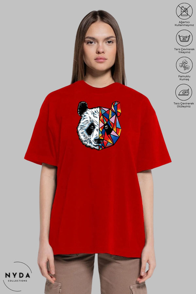 Nyda Collections Unisex majica sa širokim rukavima, okruglim izrezom i šareni...