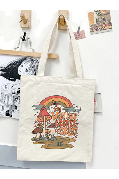 Cemira The Way You Create Great Musroom Tasarım Pinterest Tote Bag Bez Çanta