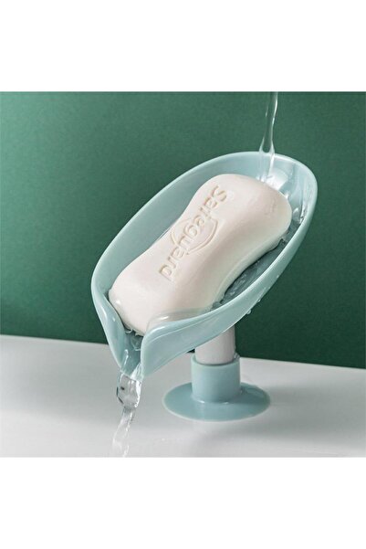 omilife 2 Pieces Green Suction Cup Soap Dispenser with Water Drain Stylishly Designed Waterproof Solid Soap Dispenser