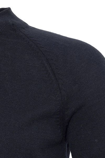 Antioch Navy Blue Crew Neck Slim Fit Knitwear Sweater