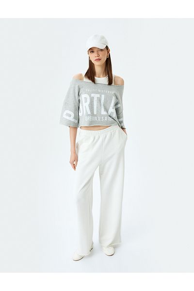 Koton Gray Printed T-Shirt