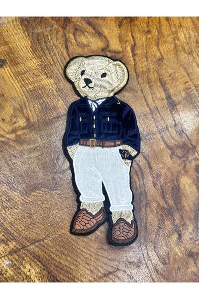 Gönülden Tasarım Navy Blue 24X9 cm Embroidery Punch Embroidered Ayi Rigging Outlet Applique