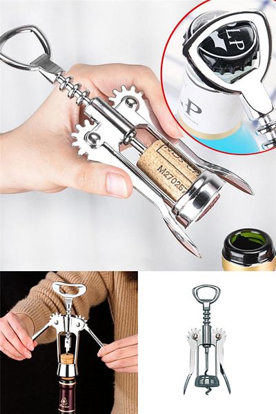 omilife Professional Practical Steel Corkscrew Mushroom Lid Opener