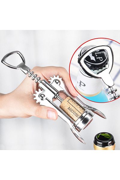 omilife Professional Practical Steel Corkscrew Mushroom Lid Opener