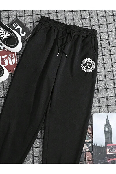De Carte Dont Need Reason Printed Basic Seasonal Knitted Sweatpants