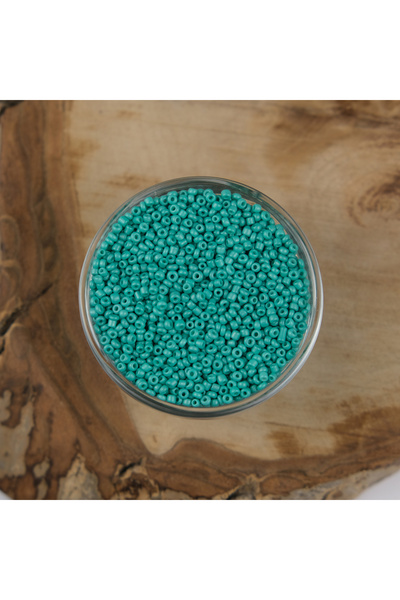 Prestij Boncuk Светлотюркоазени ABC пясъчни мъниста - 2 мм, 500 грама, 12/0-854A