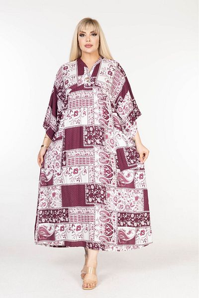 mervemoda Rochie mare țesută King size pentru femei