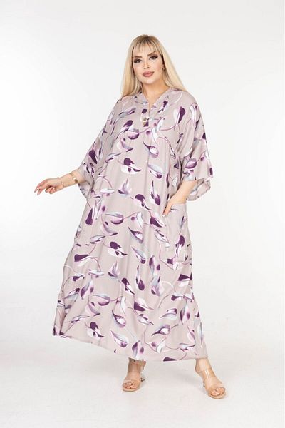 mervemoda Women's large King size woven dress