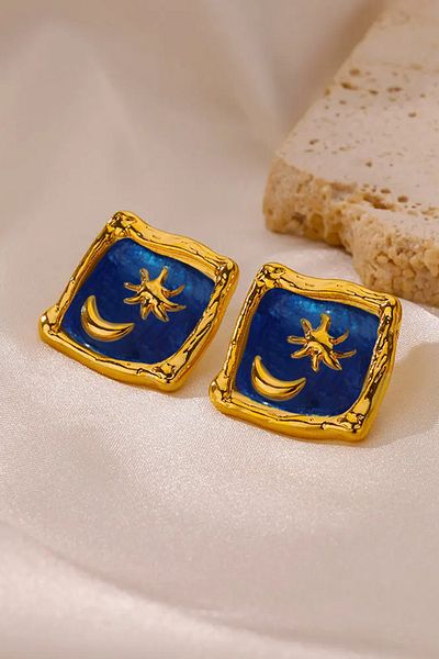 Glaren Night Themed Vintage Gold Color Women's Earrings