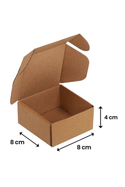 BİRBEYSTORE Karton Kutu E-Ticaret Kutusu (8x8x4)-(10) Adet Kilitli Kutu Küçük Karton Kutu Hediye Kutusu