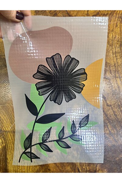 Gönülden Tasarım Ütü İle Yapışan Tasarım Çiçek Transfer Baskı Arma 29x19 Cm