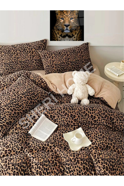 Sheri Home Tekstil Basic LeoparTek Kişilik Nevresim (Yorgan Kılıfı)Tr8887366365577