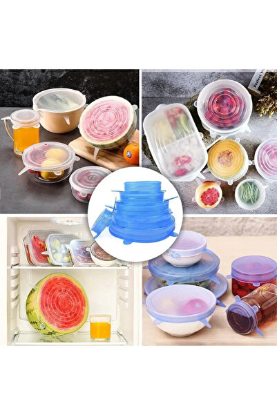 omilife Fresh-Keeping Food Storage Stretch Cover Set - 6-Piece Reusable Silicone Stretch Cover