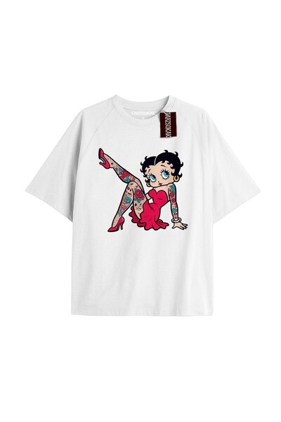 TIMESWASTINGIRL Y2k بيتي بوب تي شيرت