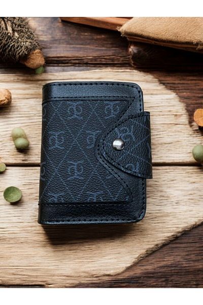Sarhans Store Carlino Men's Wallet - 12 Card Compartments, Snap Fastener, Double Paper Coin Compartments