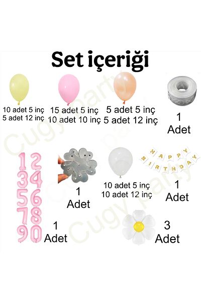 CUGY Daisy Themed 6 Year Old Birthday Party Celebration Set in Pink and Yellow Colors
