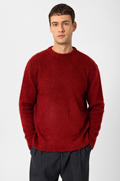 Antioch Burgundy Wool Look Men's Sweater