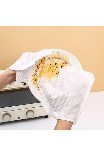 omilife Double Sided 10 Pieces Magic Dusting Gloves - Kitchen and Bathroom Furniture