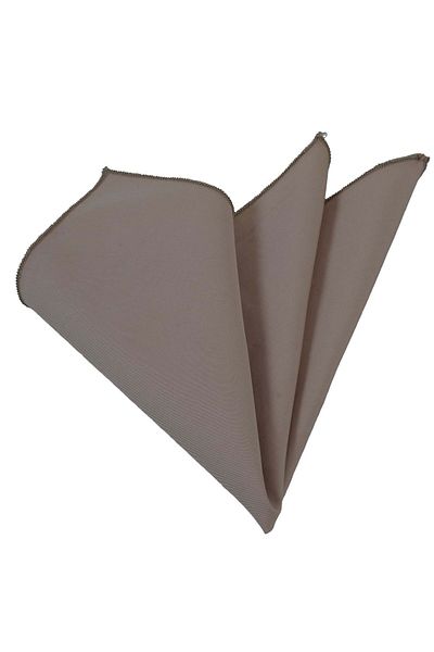 Exve Exclusive Μπεζ Milk Brown Απλό μονόχρωμο μαντήλι με πέτο τσέπης