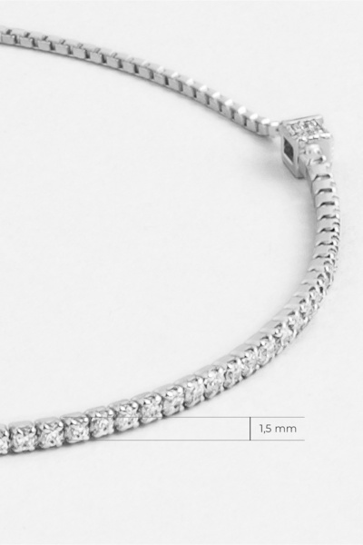 So CHIC... Su Yolu 18 Ayar Beyaz Altın Kaplama Gümüş Ayarlanabilir Bileklik