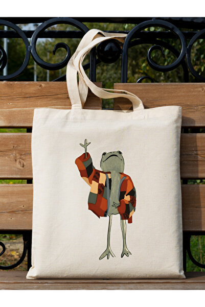 Cemira Harry Styles Cardigans Frog - Kurbağa Tasarımlı Tote Bag Bez Çanta
