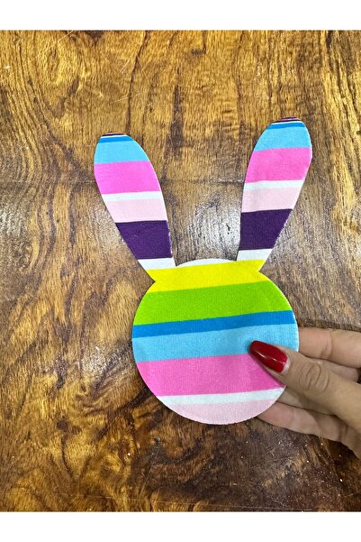 Gönülden Tasarım APLICAȚIE DE CUSUT ARMĂ DE IEPURE COLORATĂ CARE SE ALEGE PE FIER DE FIER 17X12 CM