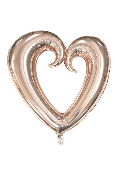 aşkın concept 1 Meter Hollow Heart Foil Balloon - Large Size Model