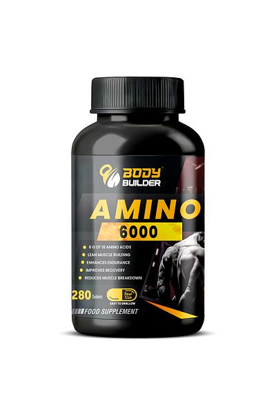 Body Builder Amino, 280 Tablets, 6000 mg, Lean Muscle Building