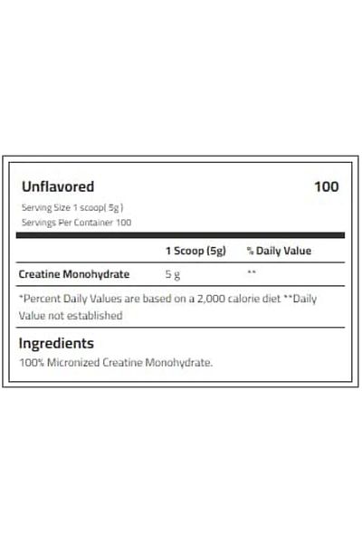Body Builder Creatine Monohydrate, 100, Unflavored