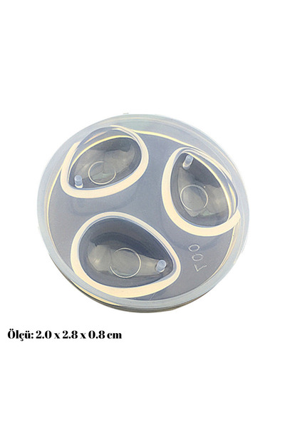 HOBİFLEX EPOKSİ REÇİNE SİLİKON KALIP İTHAL ÜÇLÜ DAMLA KOLYE SİLİKON KALIP HB100215 - 0002